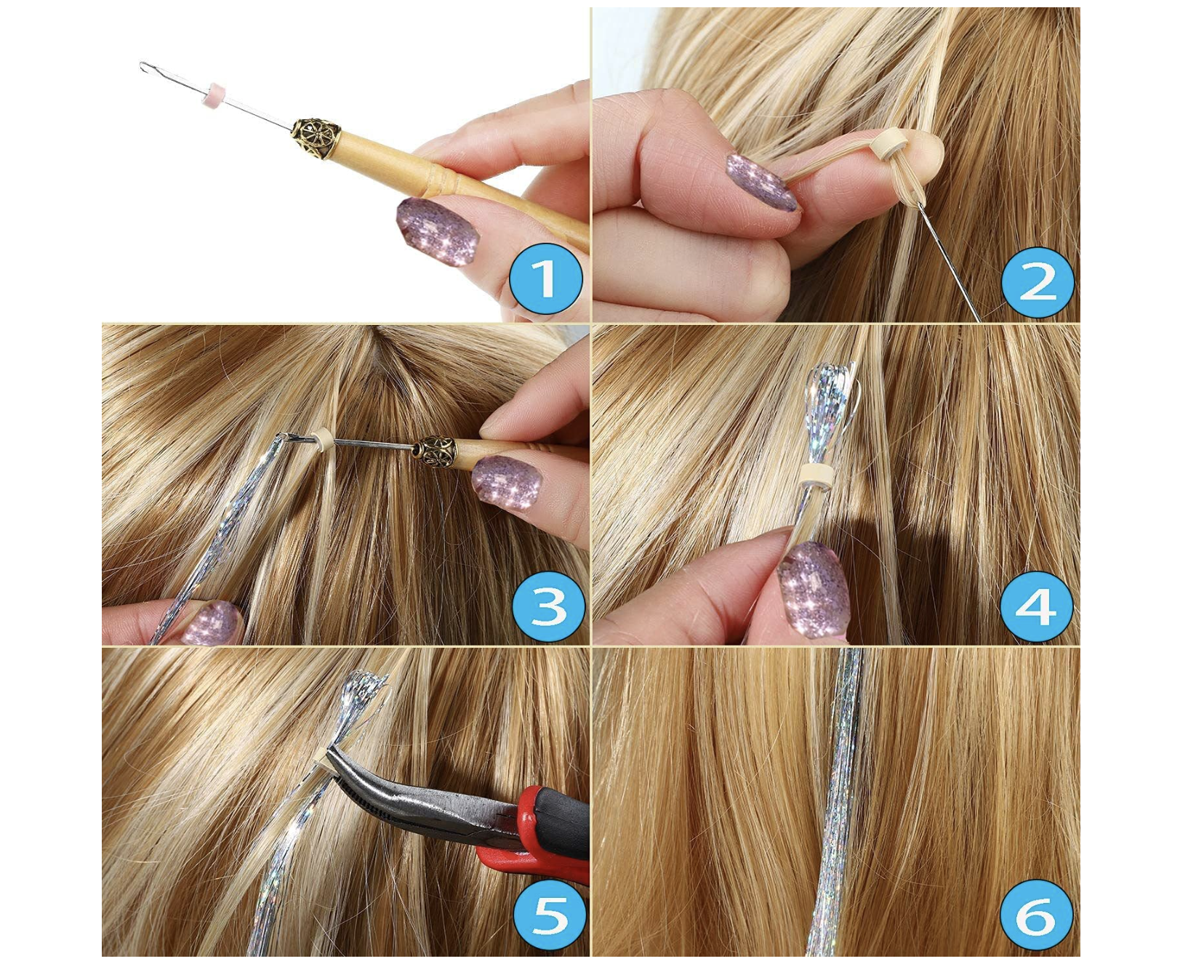 hair tinsel for kids